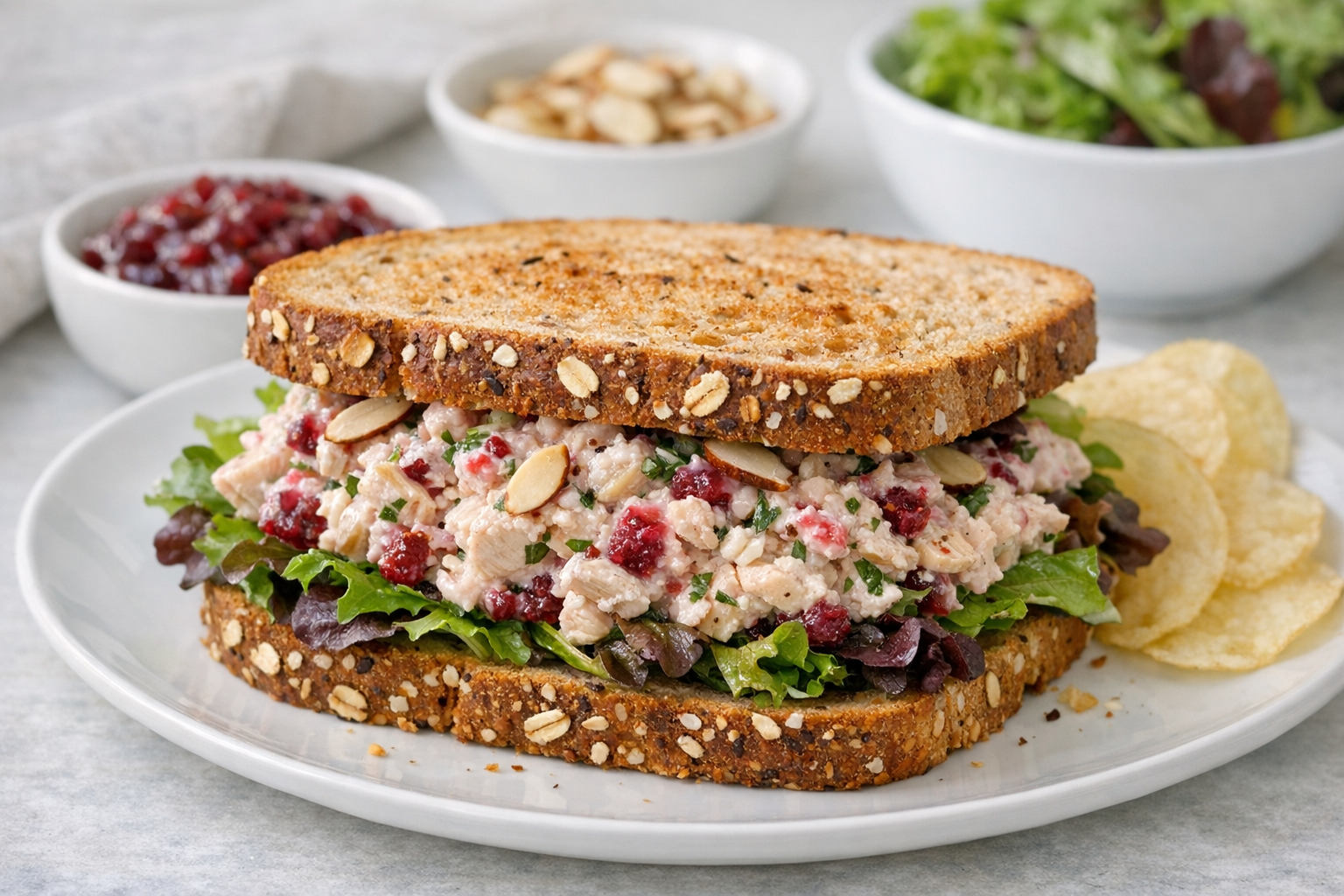 Cranberry Chicken Salad Sandwich