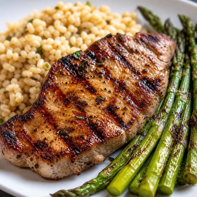 Grilled Pork Chop & Barley